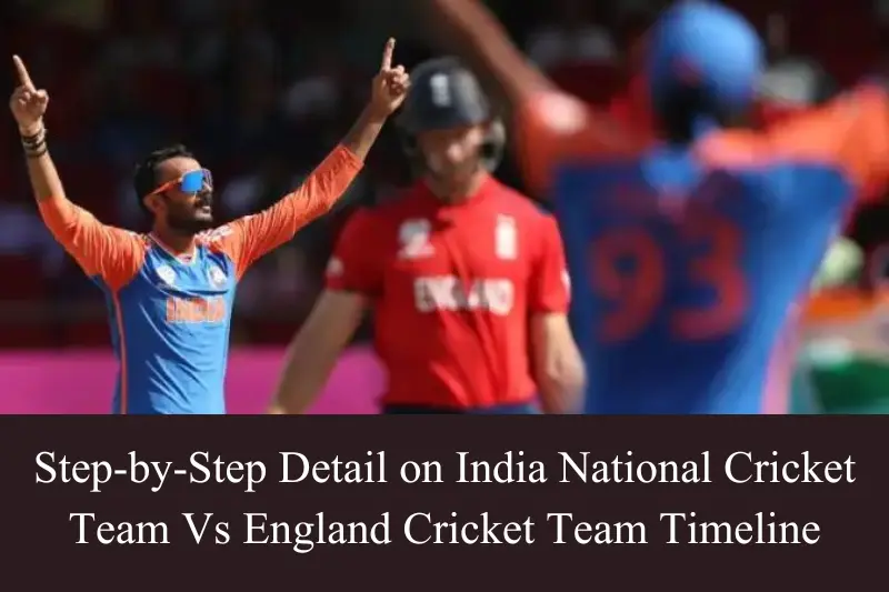 step-by-step detail on india national cricket team vs england cricket team timeline