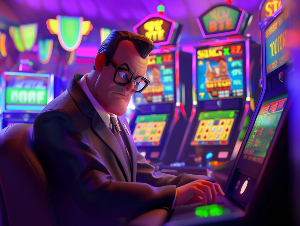 The Best Megaways Gacor77 Games for Massive Winning Potential 3d cartoon rendering person playing casino