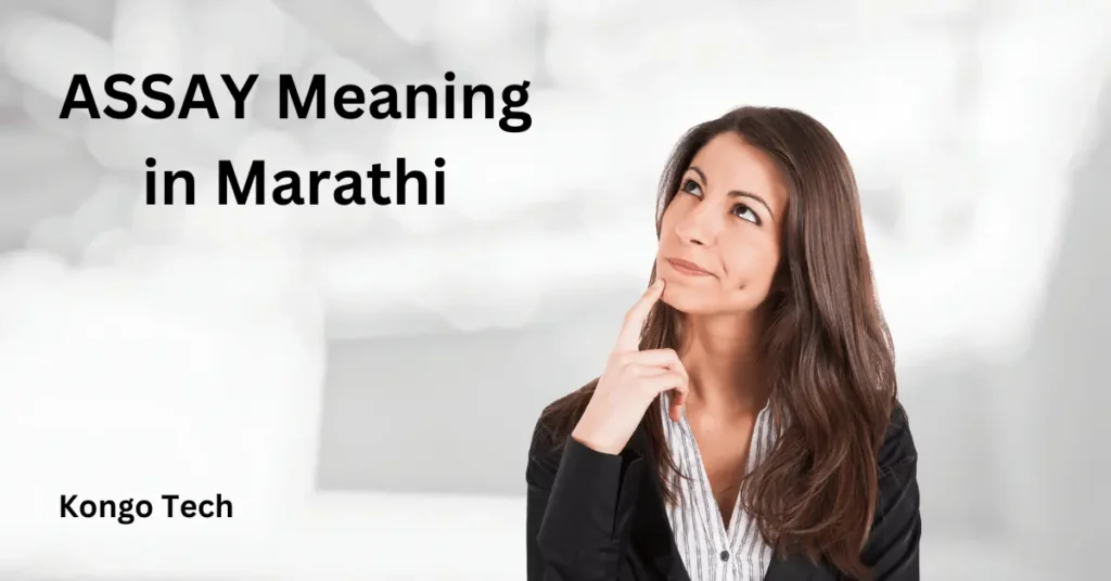 ASSAY Meaning in Marathi