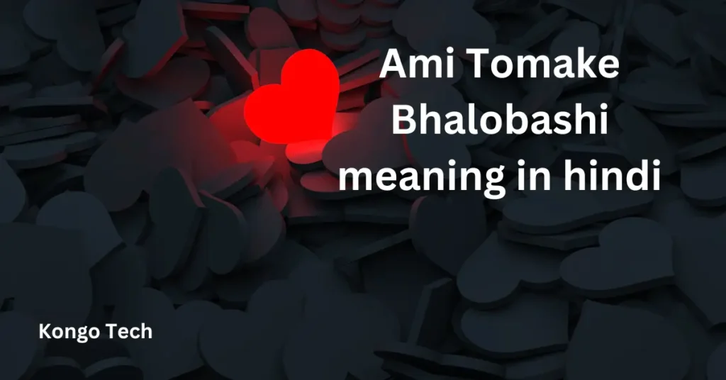 Ami Tomake Bhalobashi meaning in hindi