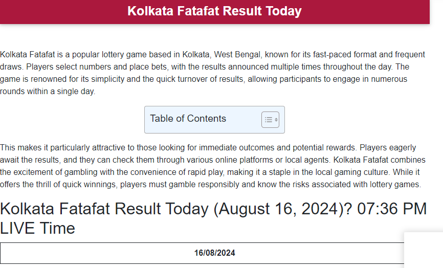 How Can You Check the Kolkata Fatafat Result Online? How Can You Check the Kolkata Fatafat Result Online?