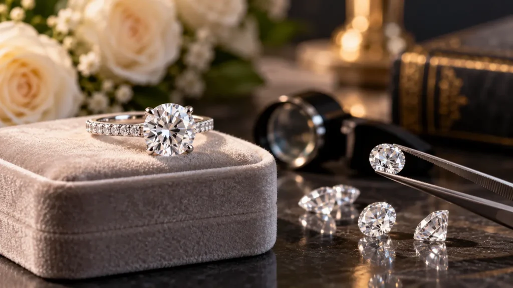Luxurious Diamond Ring Still Life