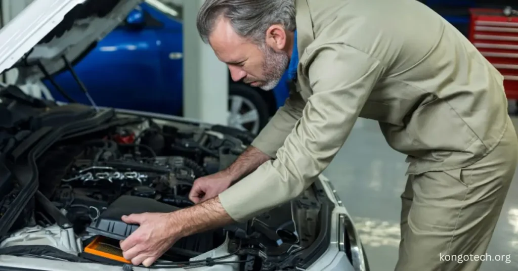 Mechanic-servicing-car-engine