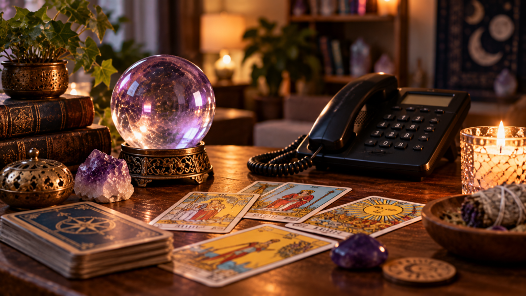 From Party Lines to Premium Numbers: How Telephone Guidance Took Hold in America Mystical Tarot Reading Tabletop