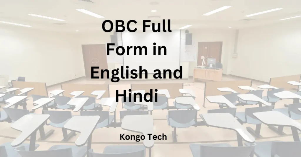 OBC Full Form in English and Hindi