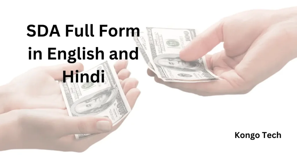 SDA Full Form in English and Hindi