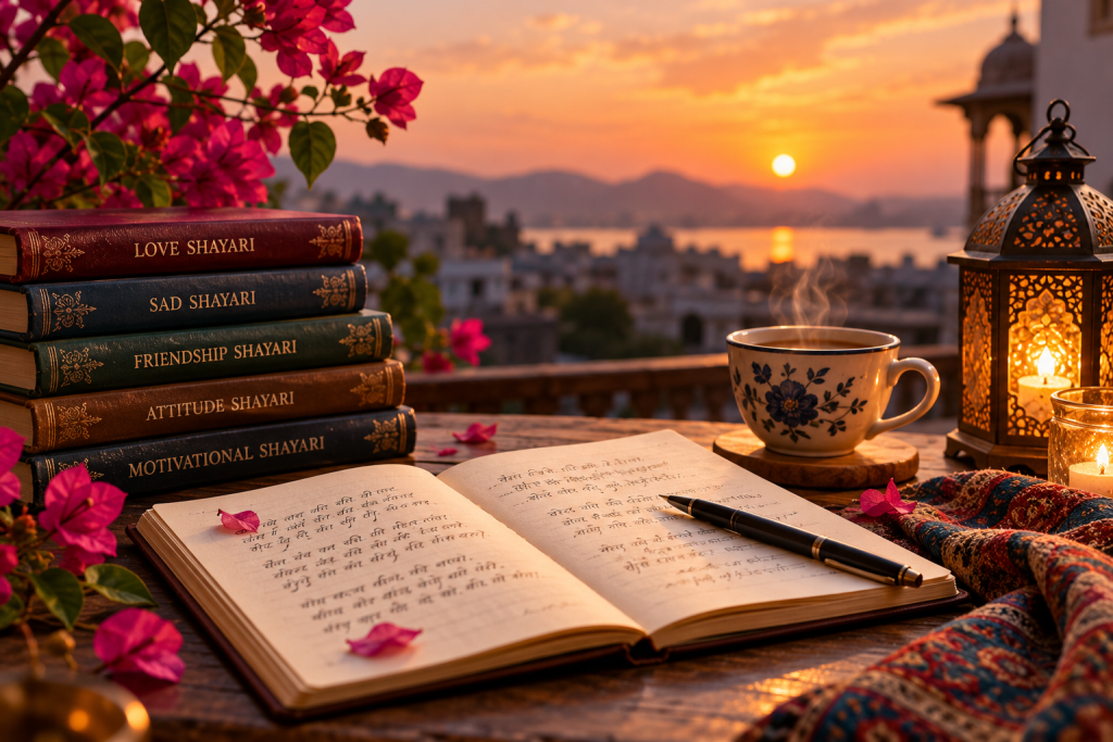 Shayari: Beautiful Hindi Poetry to Express Love, Life, Friendship, and Emotions Sunset Shayari and Tea Retreat