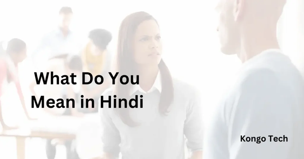 What Do You Mean in Hindi