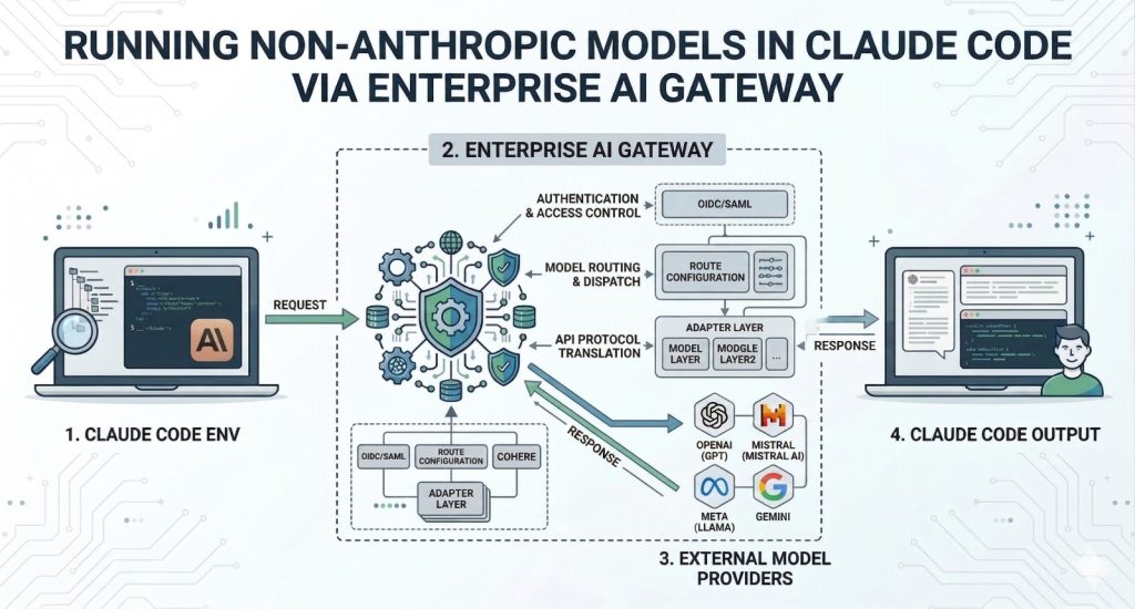 How to run Non-Anthropic Models in Claude Code via an Enterprise AI Gateway WhatsApp Image 2026 04 13 at 23.35.49