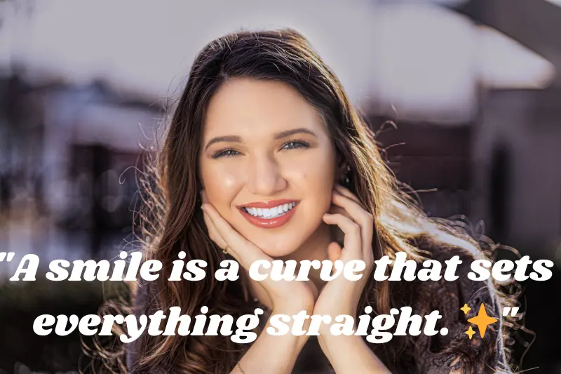 a smile is a curve that sets everything straight