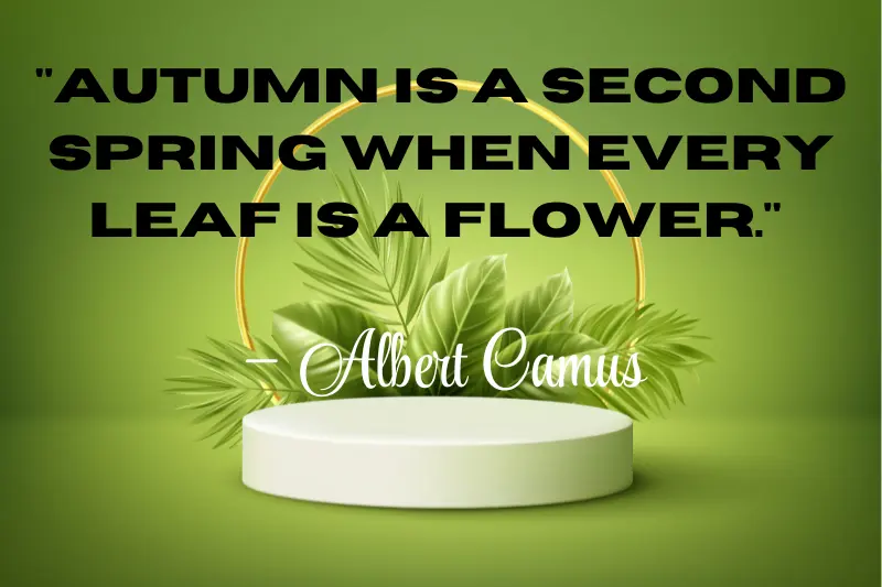 autumn is a second spring when every leaf is a flower