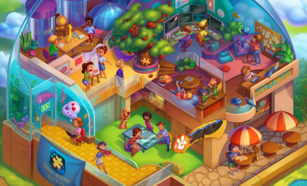 How to Create Engaging Game Art for Casual Mobile Games casual game scene zimad magic jigsaw puzzles art outsource studio aaa game art studio concept render 2d 3d game art studio mobile games art for games 2dartist 3dartist casual gallery top 2d art