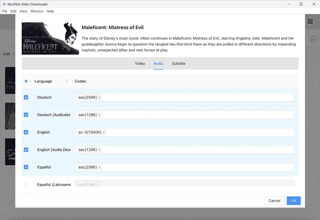customize output settings