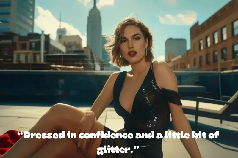 dressed in confidence and a little bit of glitter