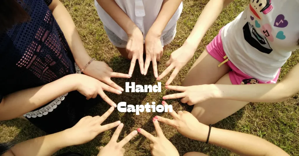 hand caption