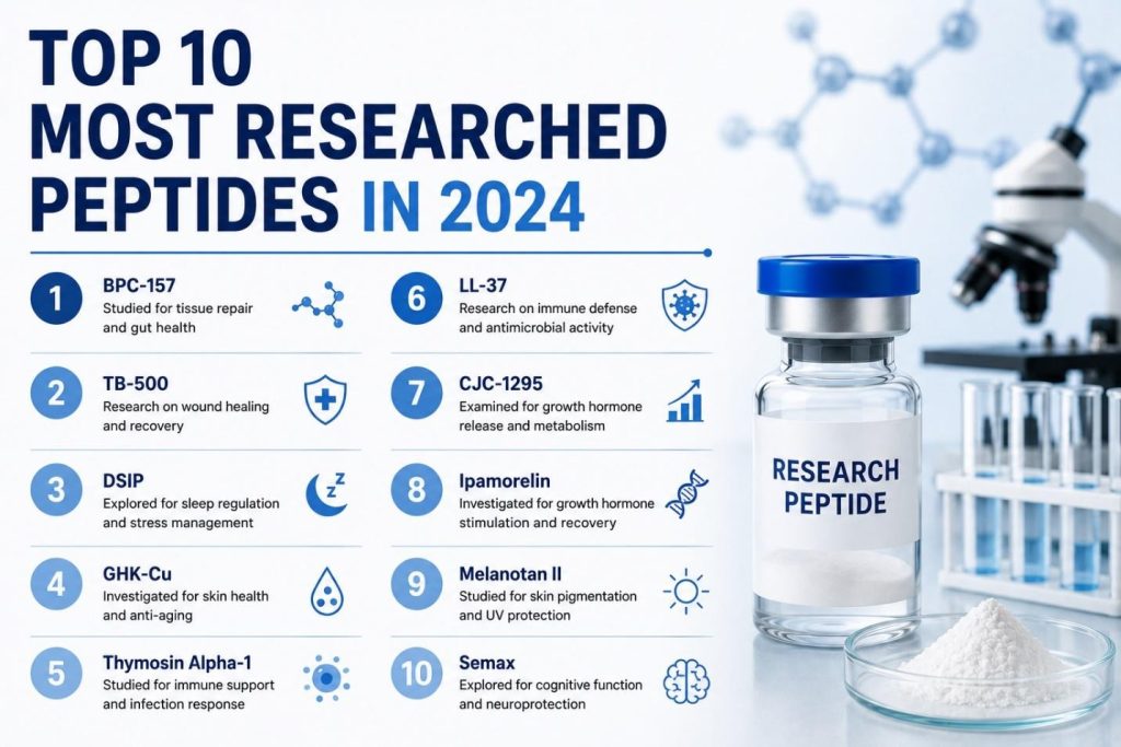 Top 10 Most Researched Peptides in 2024 image 1589