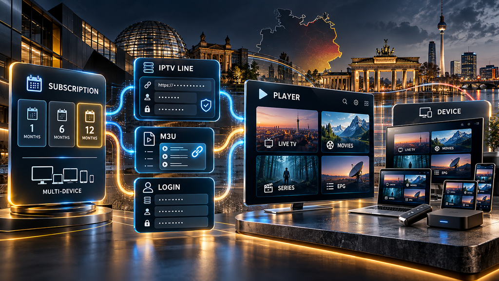 Buying IPTV in Germany in 2026: Subscription Length, IPTV Lines, M3U Access and Smart TV Compatibility image 5125