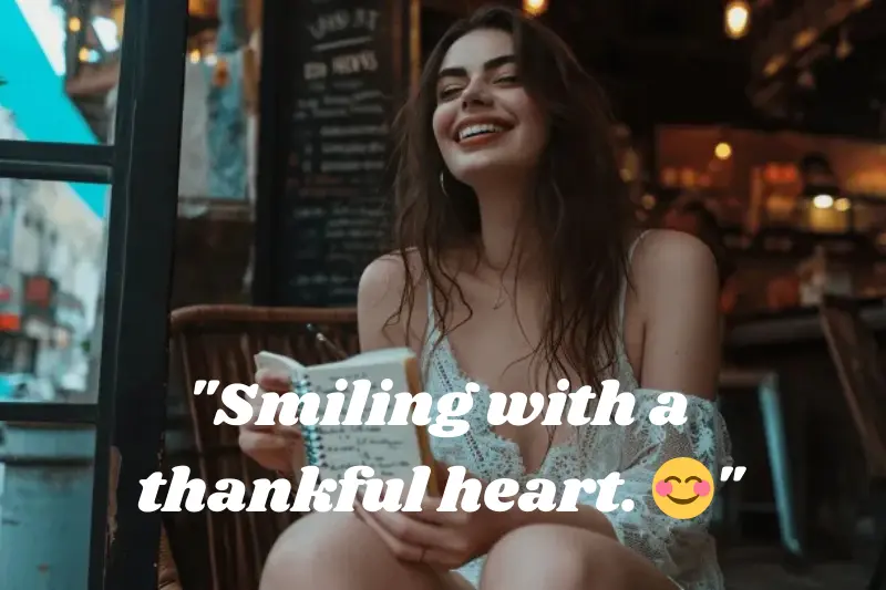 smiling with a thankful heart