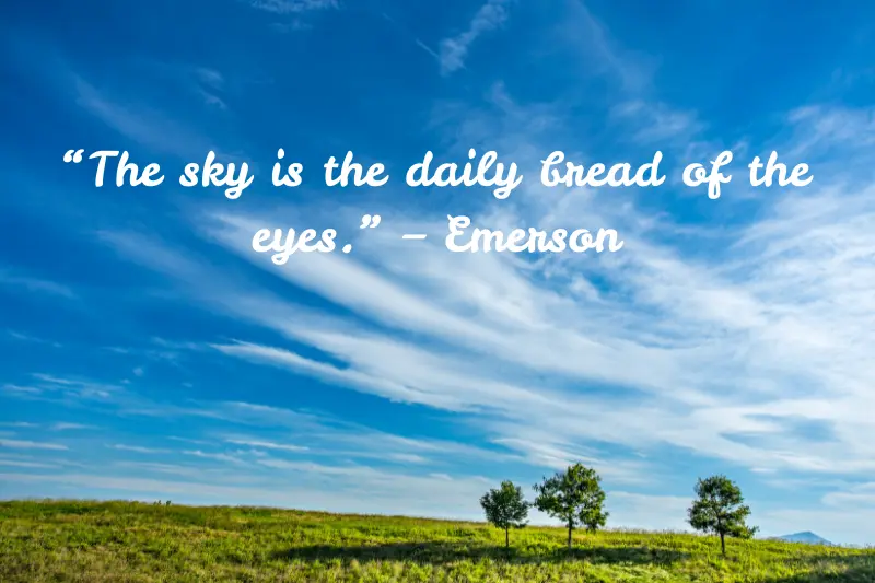 the sky is the daily bread of the eyes